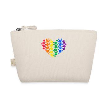 LGBT Clover Heart Rainbow St. Patrick's Day - Organic Pouch - nature - Front