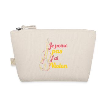 Je Peux Pas J'ai Violon Humour Cadeau - Trousse biologique - nature - Devant