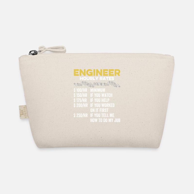 Engineer Hourly Rate Funny Engineering Mechanical Organic Pouch