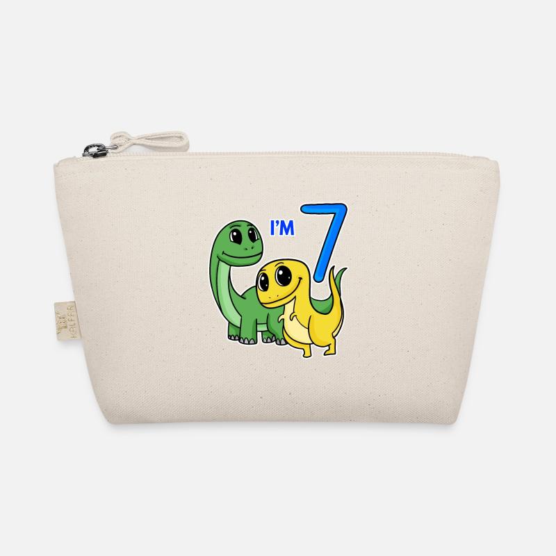 7. Geburtstag Junge Dino Motiv Bio-Täschchen
