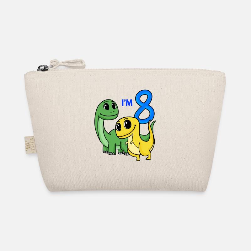 8. Geburtstag Junge - 8 Jahre Dino Geschenk Bio-Täschchen