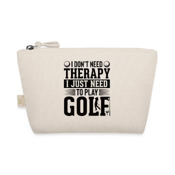 Golf Golfer Geschenk Hobby Verein Spruch - Bio-Täschchen - Natur - Vorne