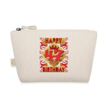 47th birthday 47 years old saying, vintage design - Organic Pouch - nature - Front