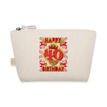 40e anniversaire 40 ans dicton, design vintage - Trousse biologique - nature - Devant
