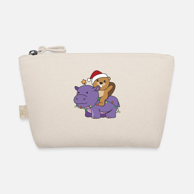 Noël Hippopotame Castor Joyeux Noël Hippopotame Trousse biologique