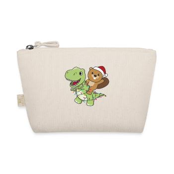 Beaver Trex Christmas Snow Winter Animals - Organic Pouch - nature - Front