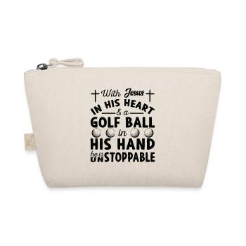 Jesus in the Heart - Golfers - Organic Pouch - nature - Front
