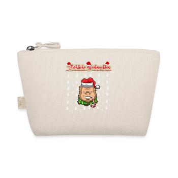 Fröhliche Weihnachten X-Mas Santa Heilig Abend - Bio-Täschchen - Natur - Vorne