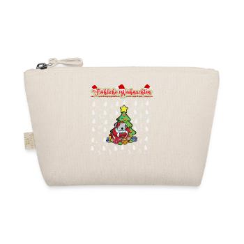 Fröhliche Weihnachten X-Mas Santa Heilig Abend - Bio-Täschchen - Natur - Vorne