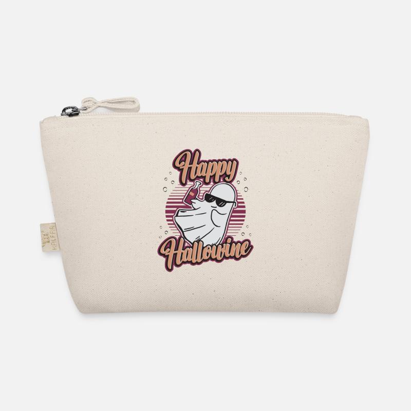 Happy Halloween ghost drinks wine Organic Pouch