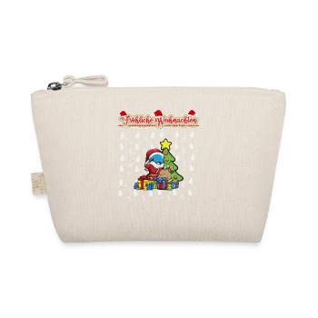 Fröhliche Weihnachten X-Mas Santa Heilig Abend - Bio-Täschchen - Natur - Vorne
