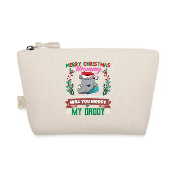 Merry Christmas Mommy And Will You Merry My Daddy - Bio-Täschchen - Natur - Vorne