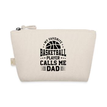 Basketball Vater BBall Dribbling Sport Sohn - Bio-Täschchen - Natur - Vorne
