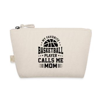Basketball Mutter BBall Dribbling Sport Sohn - Bio-Täschchen - Natur - Vorne