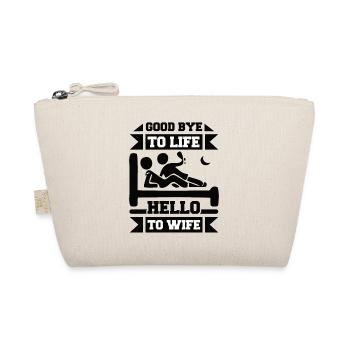 Crazy Wife Husband Gift Funny - Organic Pouch - nature - Front