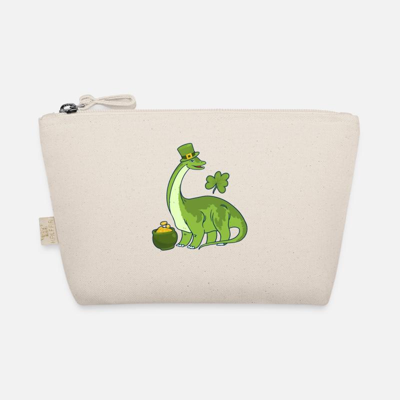 Leprechaun Dinosaurier Kleeblatt St. Patricks Day Bio-Täschchen