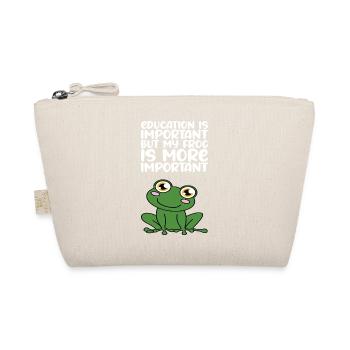 Bildung Ist Wichtig, Mein Frosch Ist Wichtiger - Bio-Täschchen - Natur - Vorne