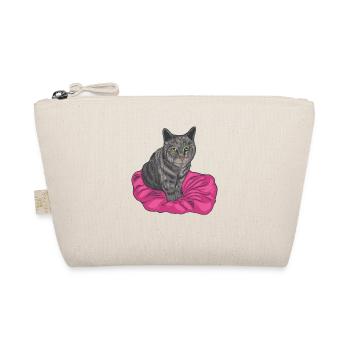 Grey tiger cat cat owner - Organic Pouch - nature - Front