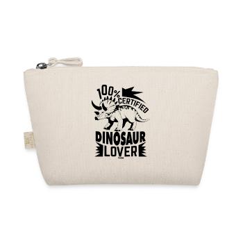 100% Certified Dinosaur Lover - Bio-Täschchen - Natur - Vorne