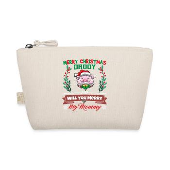 Merry Christmas Daddy And Will You Merry My Mommy - Bio-Täschchen - Natur - Vorne