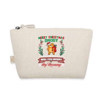 Merry Christmas Daddy And Will You Merry My Mommy - Bio-Täschchen - Natur - Vorne