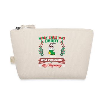 Merry Christmas Daddy And Will You Merry My Mommy - Bio-Täschchen - Natur - Vorne