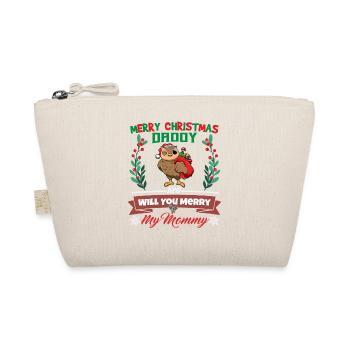 Merry Christmas Daddy And Will You Merry My Mommy - Bio-Täschchen - Natur - Vorne