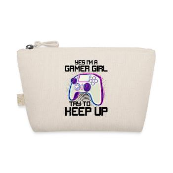 Yes I'm A Gamer Girl Video Game Player Gaming Nerd - Bio-Täschchen - Natur - Vorne