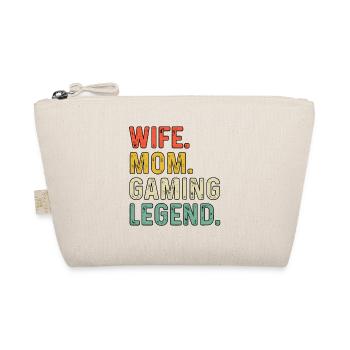 Wife Mom Gaming Legend Video Game Player Gaming Ga - Bio-Täschchen - Natur - Vorne