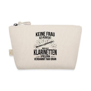 Klarinette Klarinettenspieler Klarinettist - Bio-Täschchen - Natur - Vorne