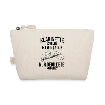 Klarinette Klarinettenspieler Klarinettist - Bio-Täschchen - Natur - Vorne