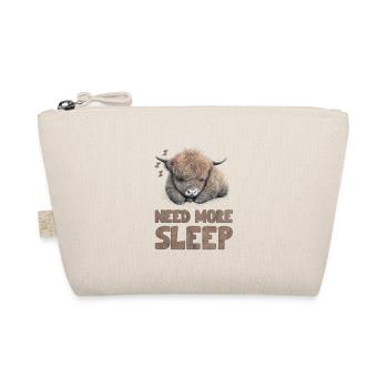 Sleeping Scottish Highland Cow Cattle Cow - Organic Pouch - nature - Front