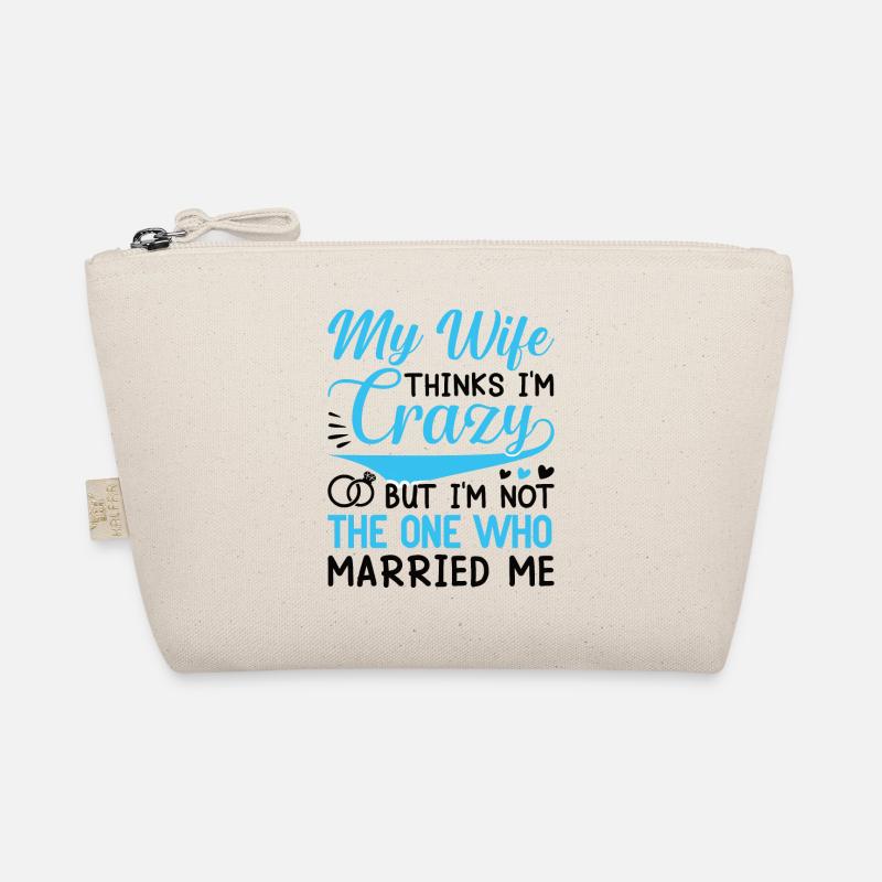 Verrückte Ehefrau Ehemann Geschenk lustiger Bio-Täschchen