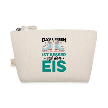 Das Leben Ist Besser Auf Dem Eis Eiskunstlaufen Ei - Bio-Täschchen - Natur - Vorne