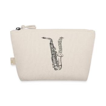 Saxophone With Music Notes - Saxophonist Sax Playe - Organic Pouch - nature - Front