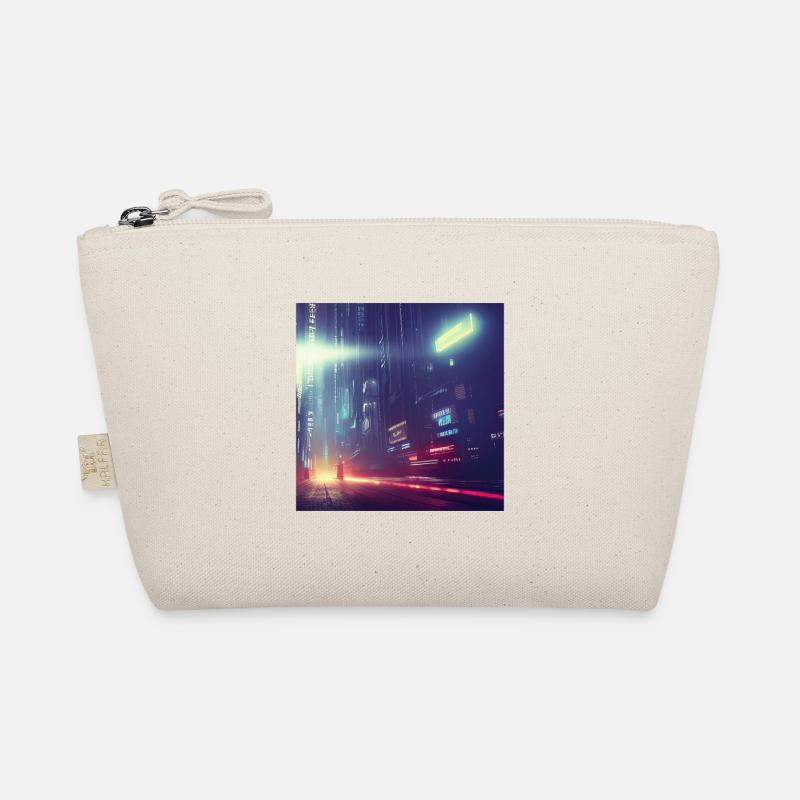 Retrowave Synthwave 80s Future city Design Bio-Täschchen