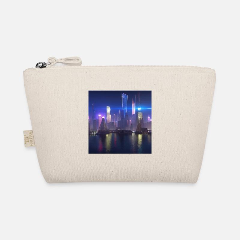 Retrowave Synthwave 80s Future city Design Bio-Täschchen