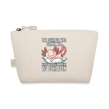 Ich Schlafe Axolotl - Bio-Täschchen - Natur - Vorne