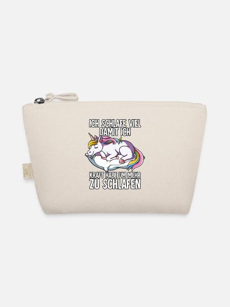 Ich Schlafe Einhorn - Bio-Täschchen - Natur