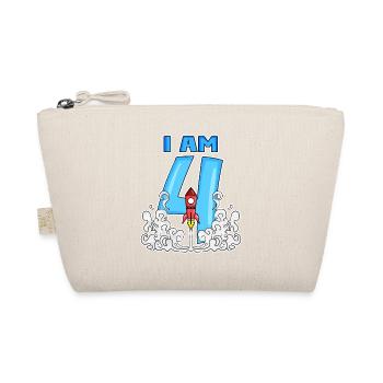 4ème anniversaire - 4 ans Jeune astronaute de fusée - Trousse biologique - nature - Devant