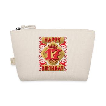 17ème anniversaire 17 ans dicton, design vintage - Trousse biologique - nature - Devant