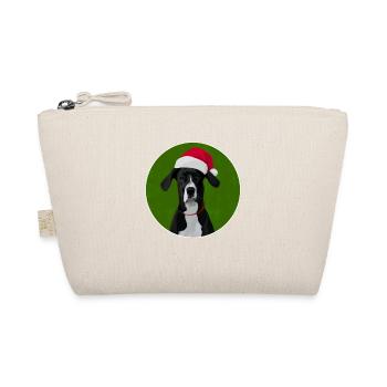 Grand chien danois au chapeau de père Noël pour Noël - Trousse biologique - nature - Devant