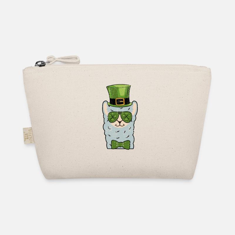 Leprechaun Llama Kopf Alpaka St Patricks Day Tier Bio-Täschchen
