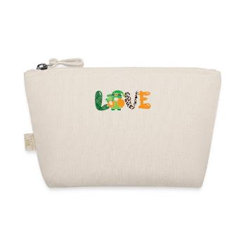 St Patrick's Day Lucky Dwarf Love Leopard Plaid - Organic Pouch - nature - Front