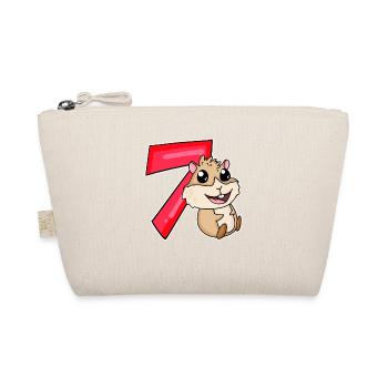 7 years old - 7 birthday with animal motif - Organic Pouch - nature - Front