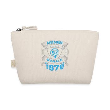 Awesome since 1970. Angel, Angler's birthday - Organic Pouch - nature - Front