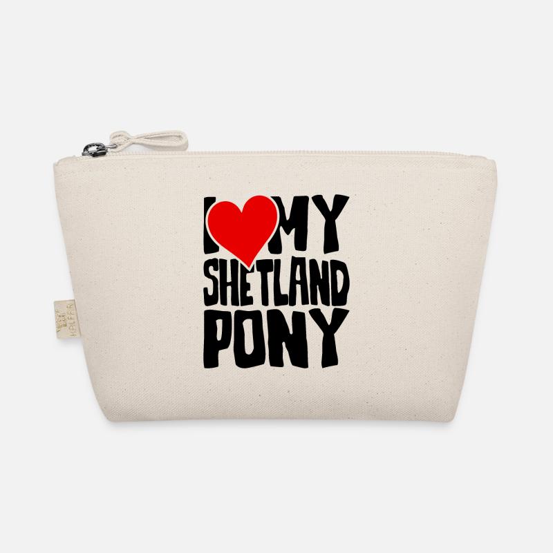 Ich liebe mein Shetland Pony - Bio-Täschchen - Natur
