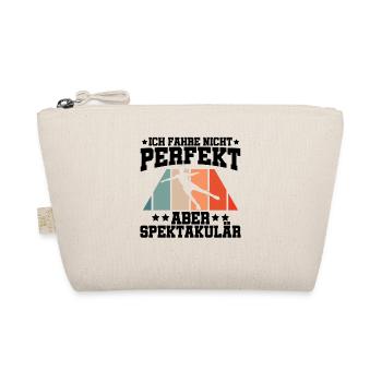 Ich Fahre Nicht Perfekt Aber Spektakulär Schlittsc - Bio-Täschchen - Natur - Vorne