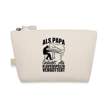 Als Papa geliebt als Klavierspieler vergöttert Pi - Bio-Täschchen - Natur - Vorne