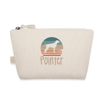 Vintage Retro Pointer Dog GSP Lover - Organic Pouch - nature - Front
